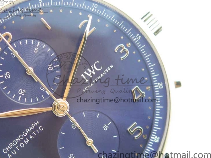 MIROTIME 0724 Timeless Portuguese Chrono IW371606 ZF 1:1 Best Edition Blue Dial on Black Leather Strap A 7099